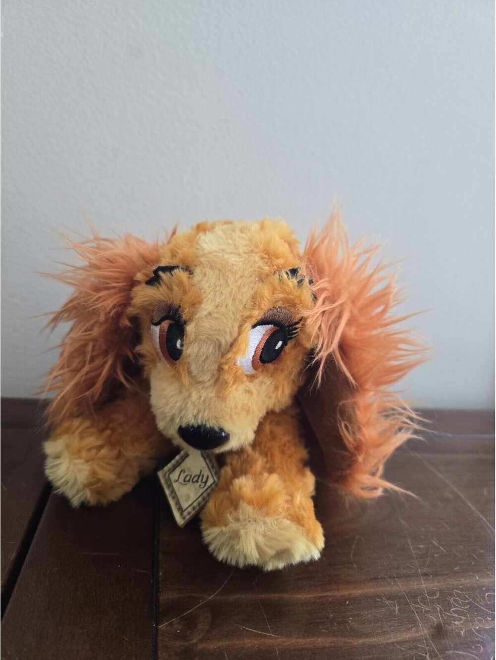 Vintage Lady and the Tramp Disney World Disneyland Park Plush Stuffed Toy 8"